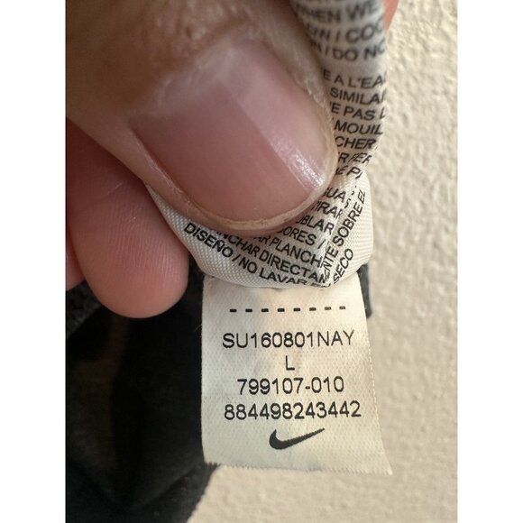 Nike Golf Polo Shirt Men's Large Gray Blade Collar Snap Button Short Sleeve - Picture 7 of 8